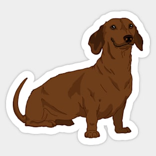 Red Dachshund Sticker